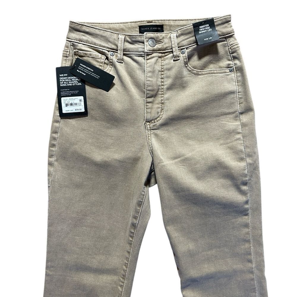 NEW Silver Tan Isbister High Rise Skinny Jeans